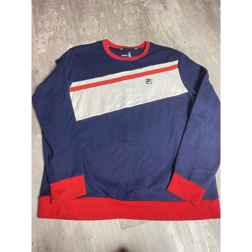 Vintage FILA Striped‎ Long Sleeve Pullover Size XL C-0046